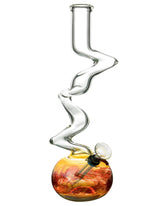 12" Raked Zig Zag Bubble Base Bong - Discreet Smoker