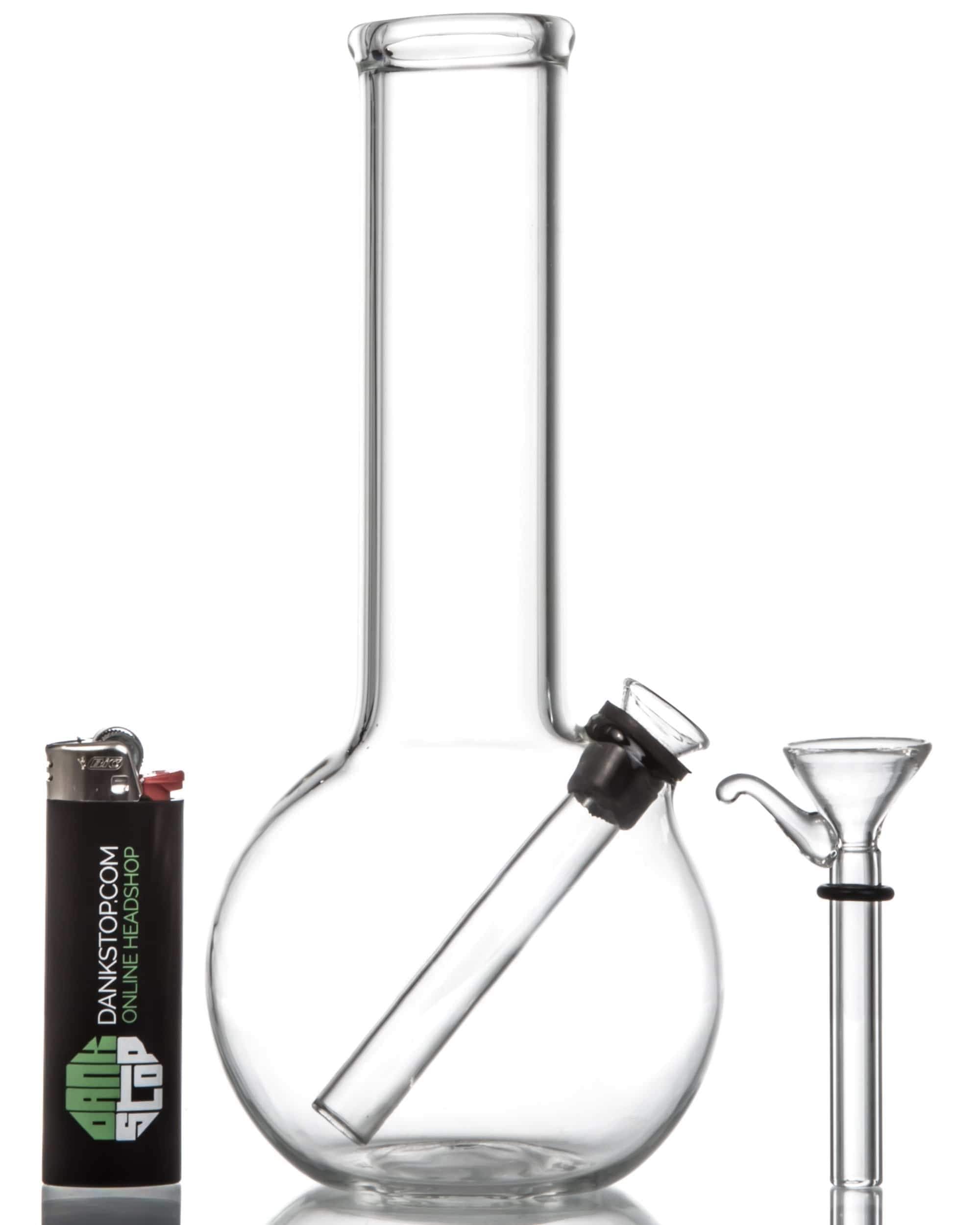 Clear Glass Basic Water Pipe - Discreet Smoker