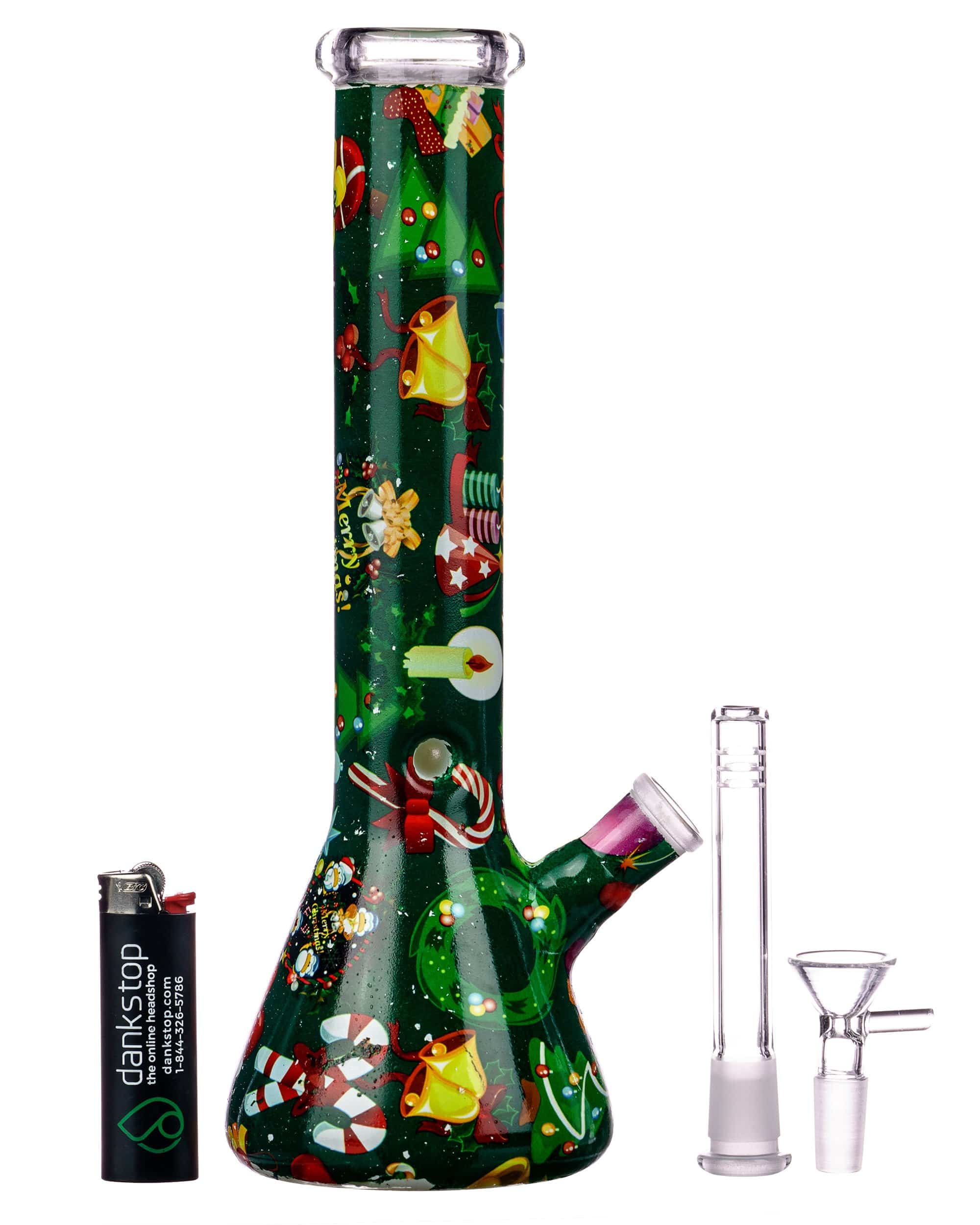 Holiday Wrapped Beaker Bong - Discreet Smoker
