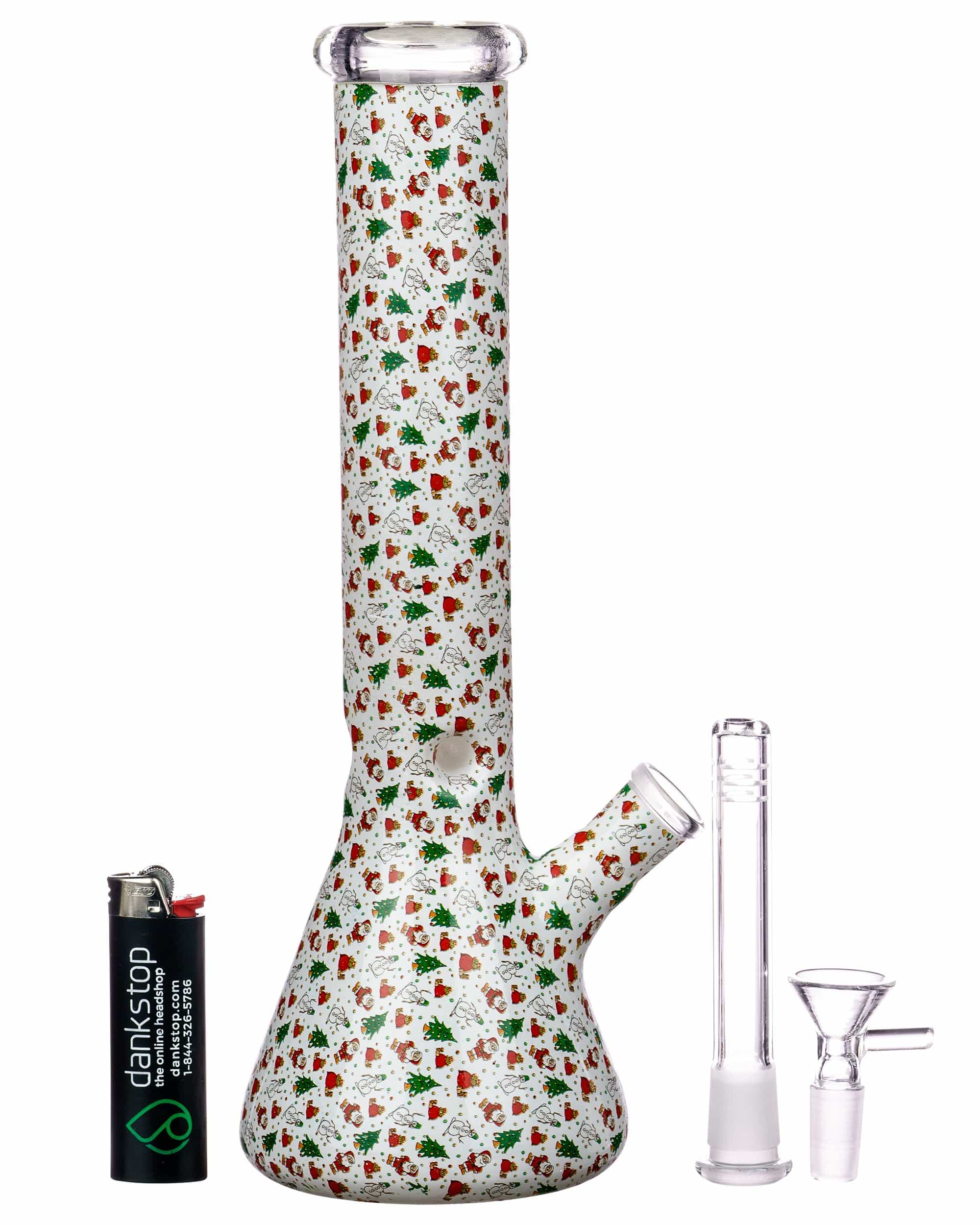 Holiday Wrapped Beaker Bong - Discreet Smoker