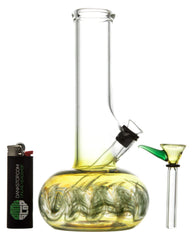 Raked Bubble Beaker Bong w/ Fumed Base - Discreet Smoker