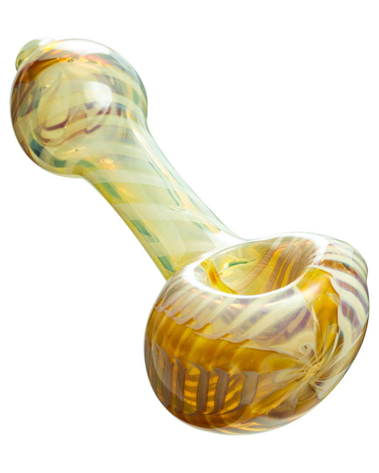 Raked Face Spiral Fumed Spoon Pipe - Discreet Smoker