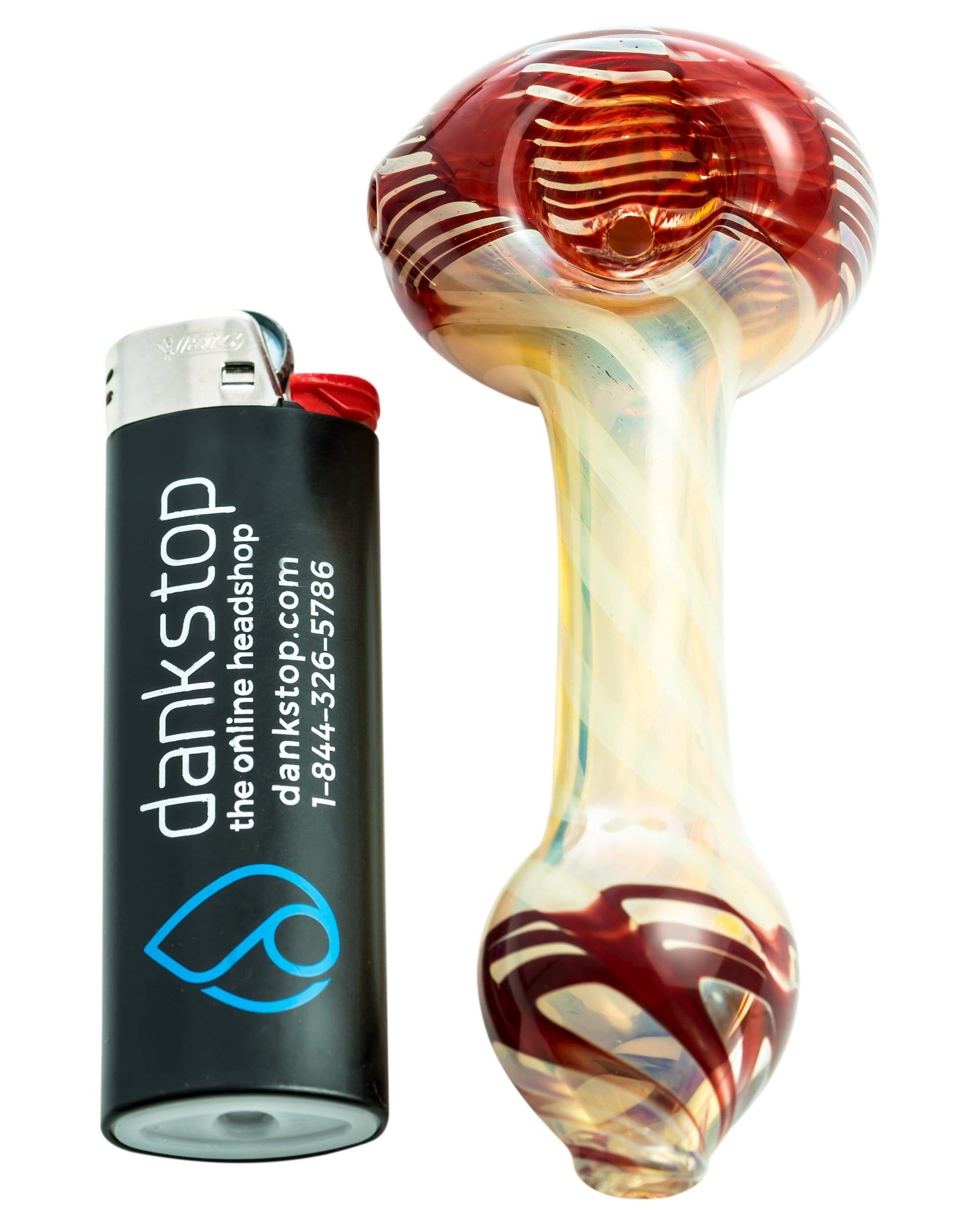 Raked Face Spiral Fumed Spoon Pipe - Discreet Smoker