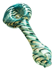 Raked Silver Fumed Mini Spoon Pipe - Discreet Smoker