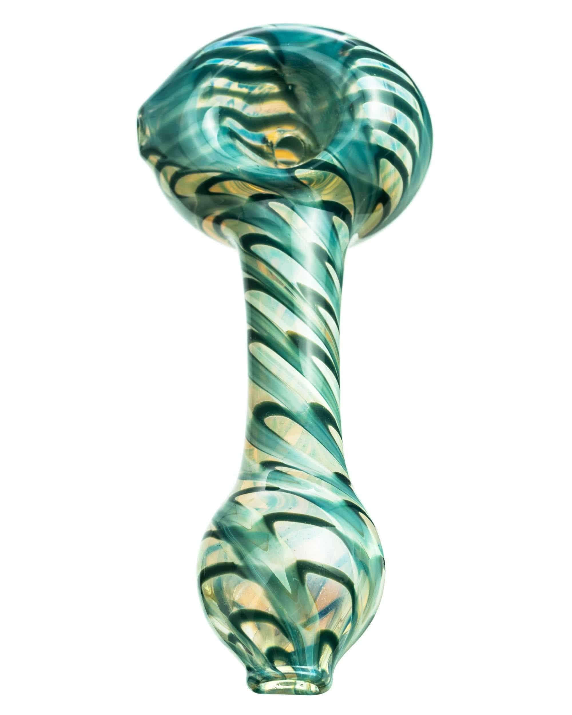 Raked Silver Fumed Mini Spoon Pipe - Discreet Smoker