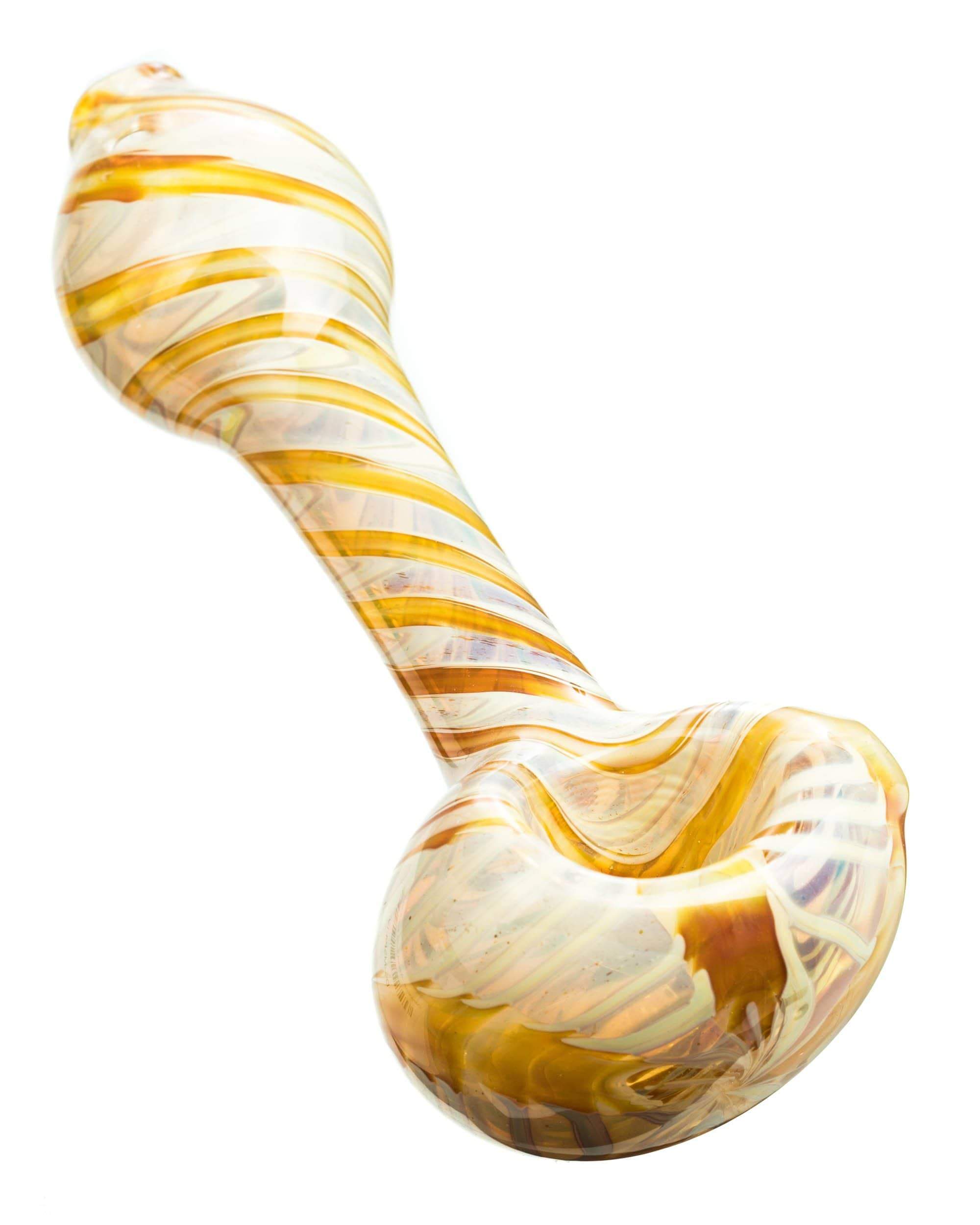 Raked Silver Fumed Mini Spoon Pipe - Discreet Smoker