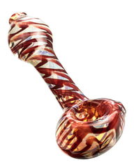 Raked Silver Fumed Mini Spoon Pipe - Discreet Smoker