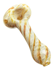 Raked Silver Fumed Spoon Pipe - Discreet Smoker