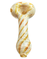 Raked Silver Fumed Spoon Pipe - Discreet Smoker