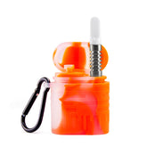 Orange Silicone One Hitter Dugout With Keychain - Discreet Smoker