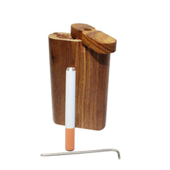 2 Pack - Wood Dugout w/One Hitter & Cleaning Tool - Discreet Smoker