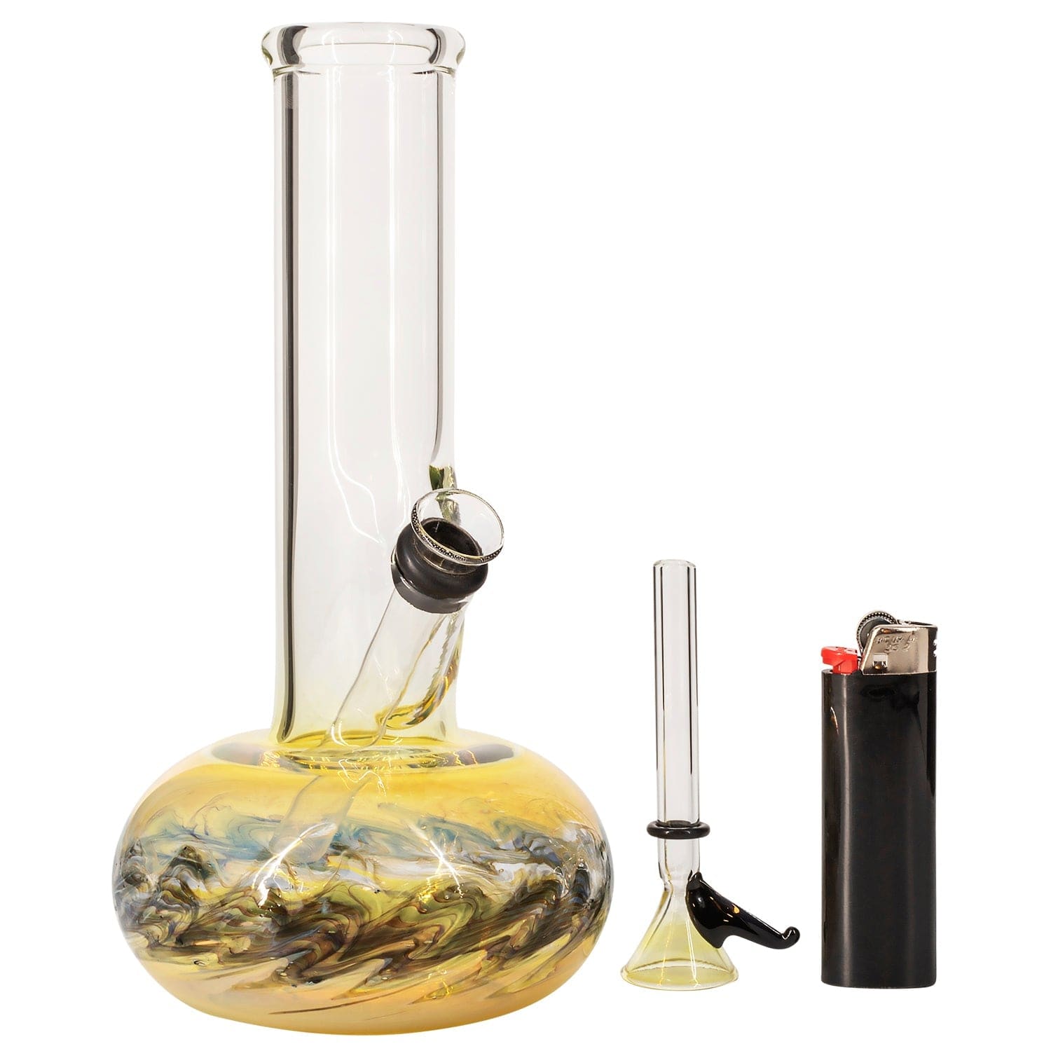 Raked Fumed Buoy Beaker Bong - Discreet Smoker
