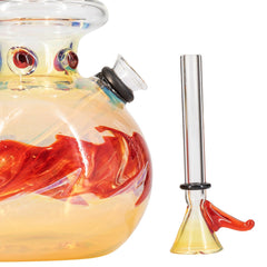 Raked Fumed Bubble Beaker Bong - Discreet Smoker