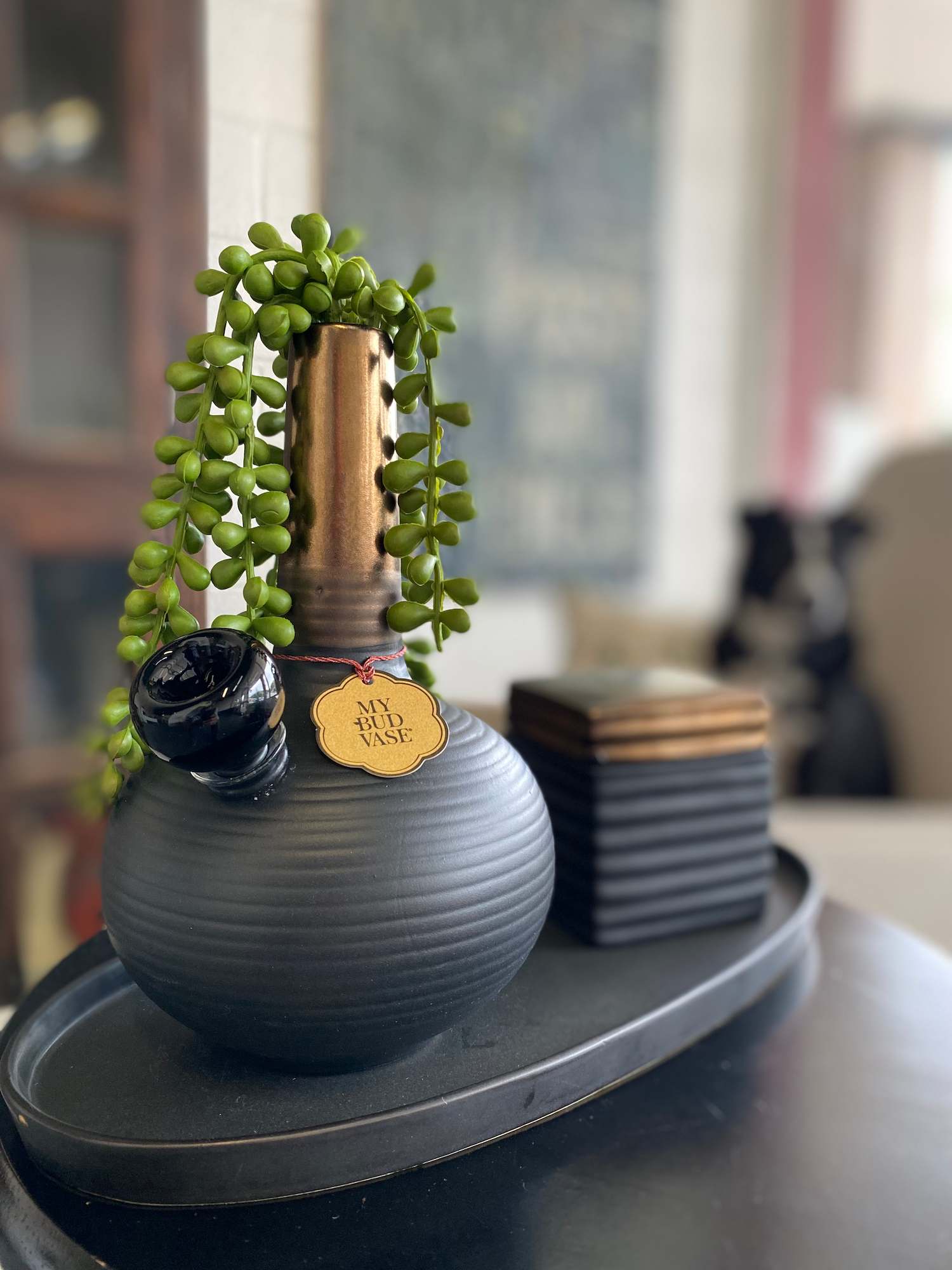 DeAngelo Vase Bong w/ Stash Jar - Discreet Smoker