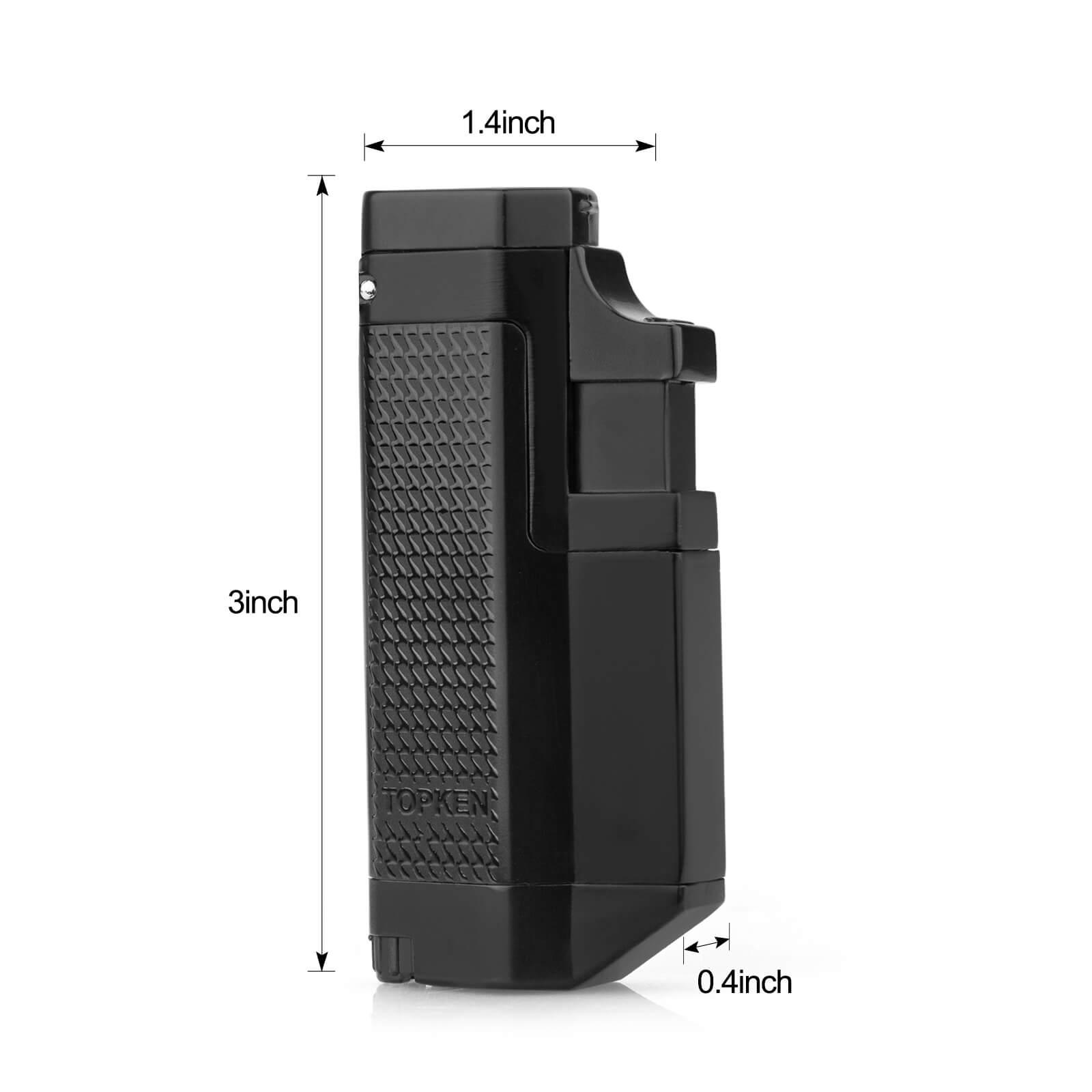 Portable Black Triple Jet Dab Torch lighter - Discreet Smoker