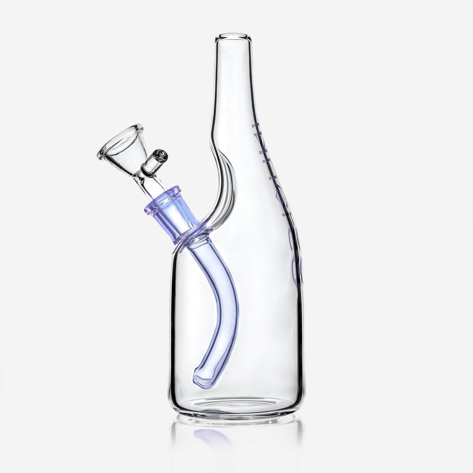 Sake Bottle Glass Water Bong - Discreet Smoker