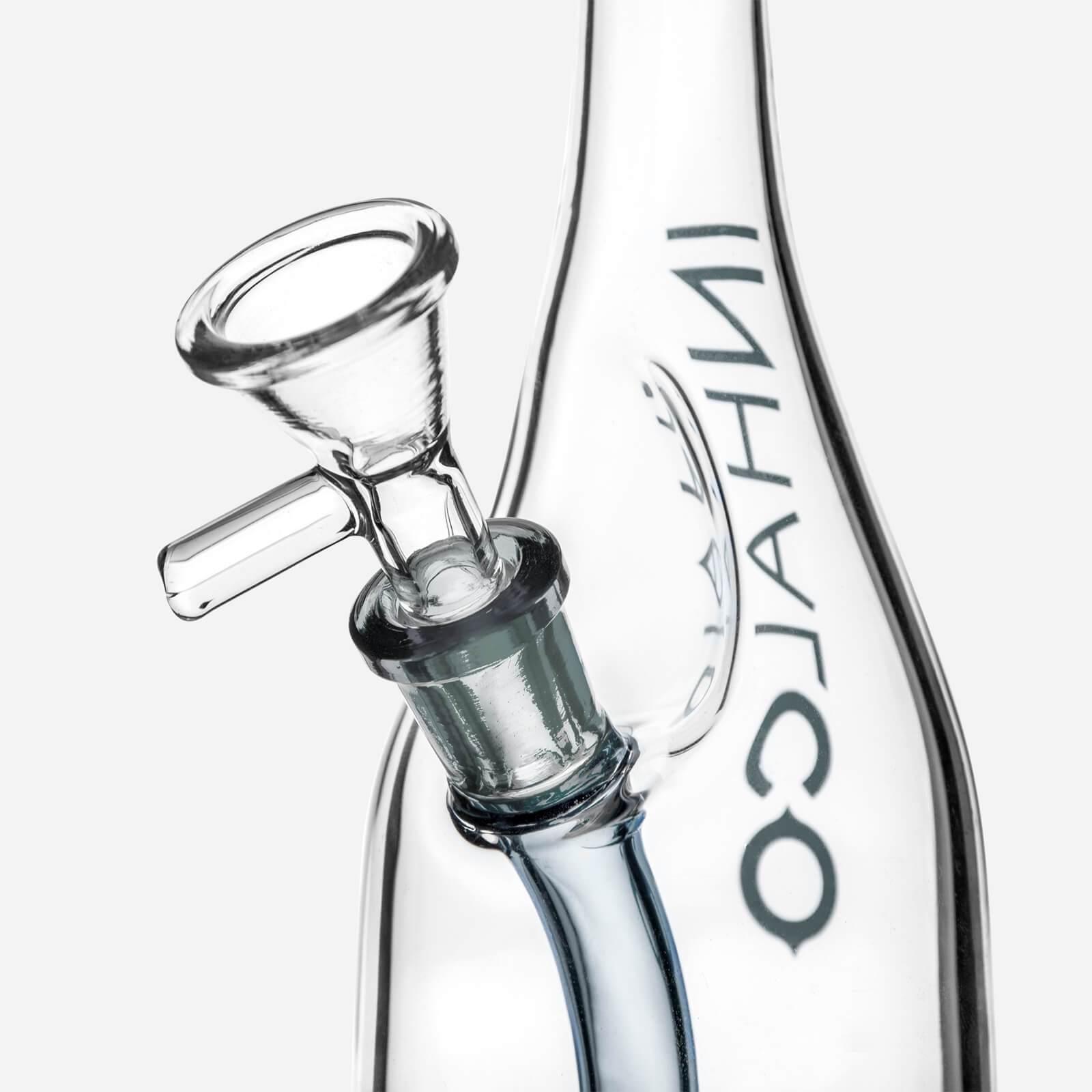 Sake Bottle Glass Water Bong - Discreet Smoker