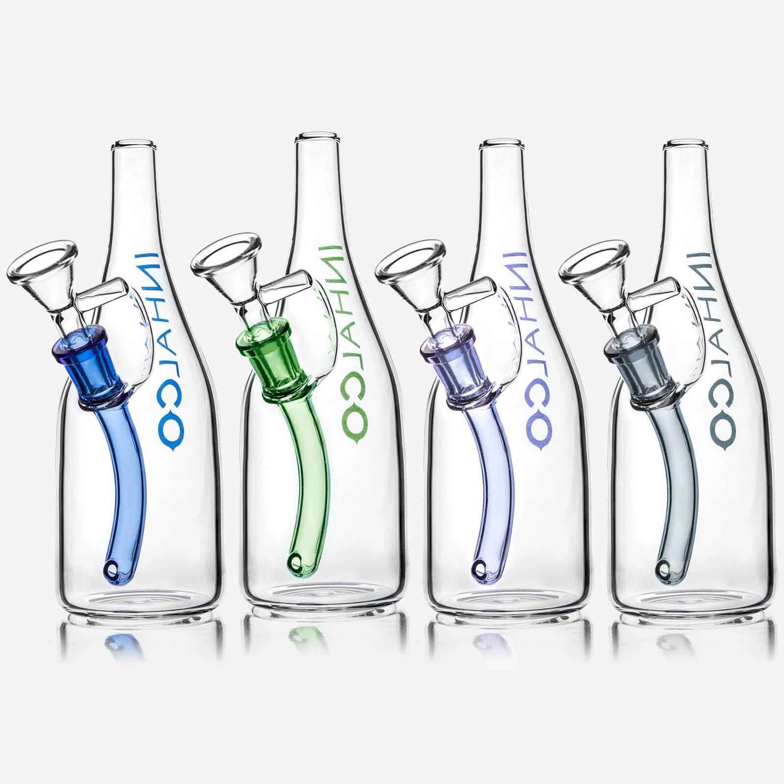 Sake Bottle Glass Water Bong - Discreet Smoker