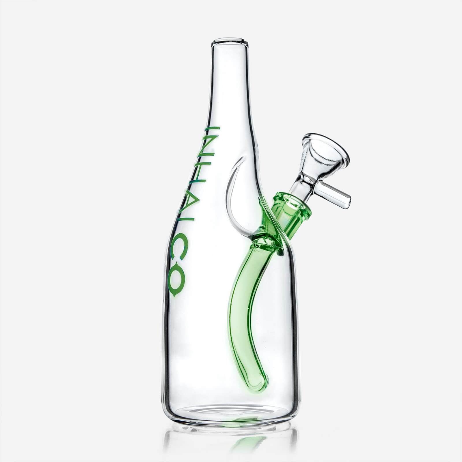 Sake Bottle Glass Water Bong - Discreet Smoker