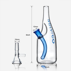 Sake Bottle Glass Water Bong - Discreet Smoker
