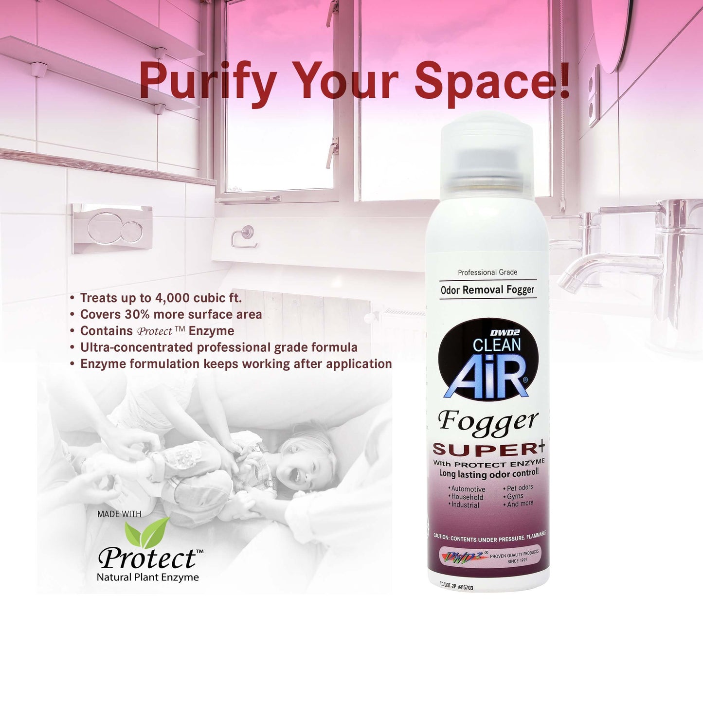 DWD2 Clean Air® Fogger Odor Eliminator (Super Plus) by The DWD2 System, Inc.
