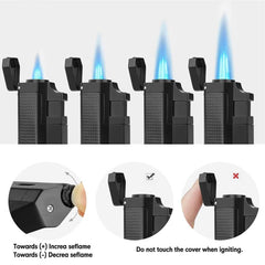 Portable Black Triple Jet Dab Torch lighter - Discreet Smoker