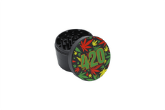 420 Rasta 4-Piece CleanCut Grinder (Nonstick) - Discreet Smoker