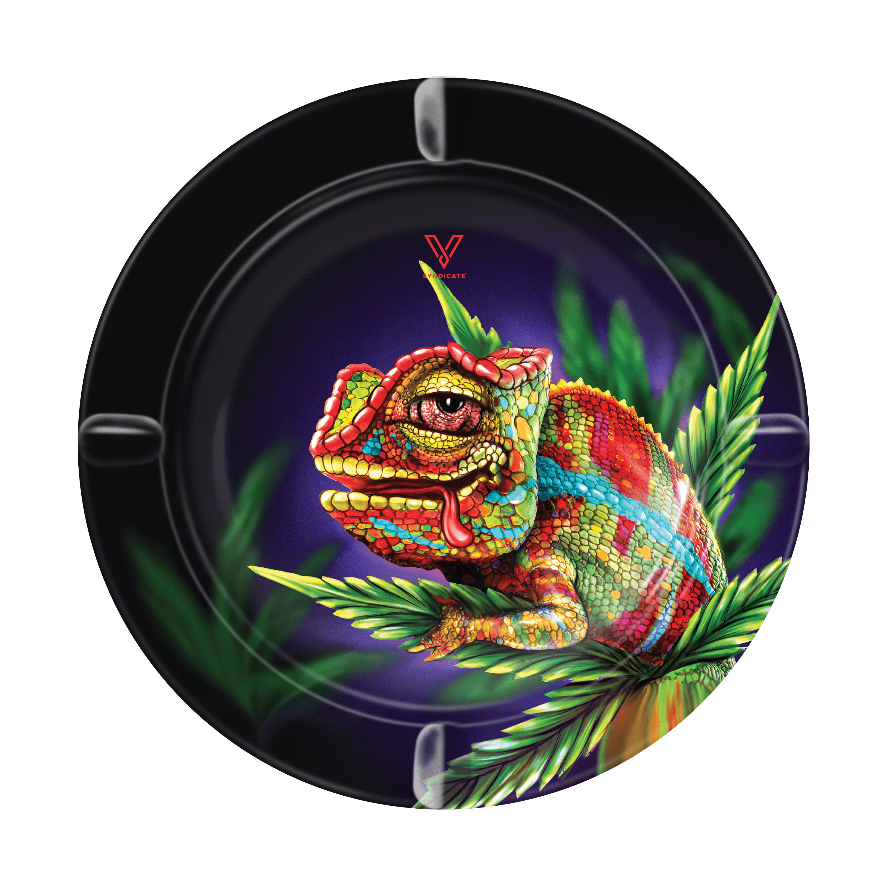 Cloud 9 Chameleon Blazin' Ashtray Metal - Discreet Smoker