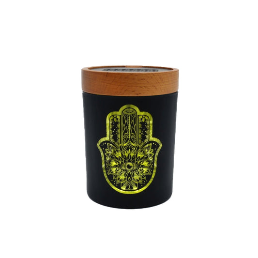Hamsa Yellow SoleStash (Grinder + Stash Jar) - Discreet Smoker