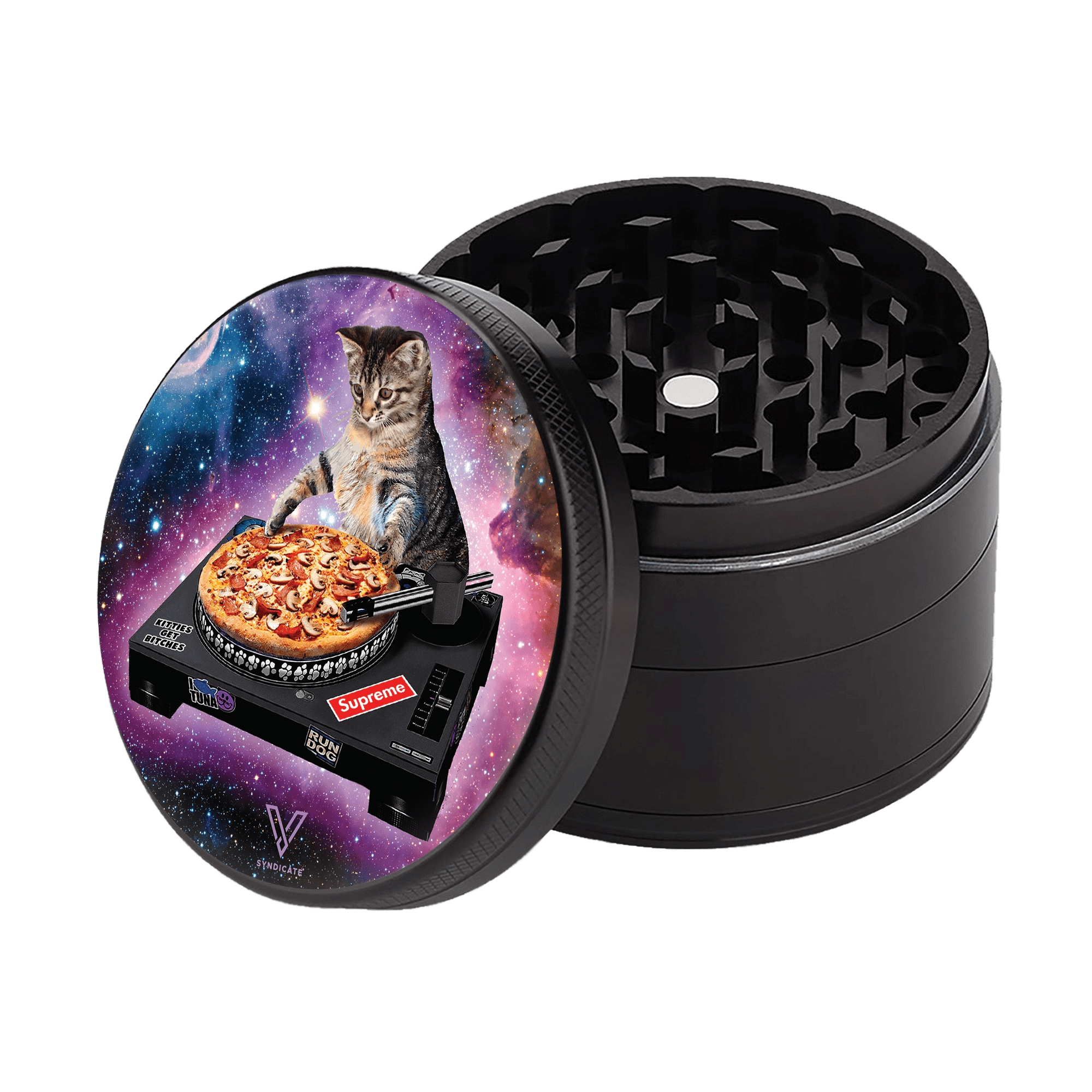 Pussy Vinyl 4-Piece CleanCut Grinder (Nonstick) - Discreet Smoker