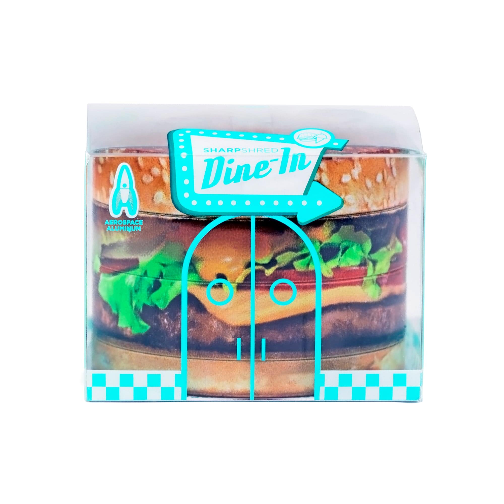 Quarter Pounder 4-Piece SharpShred Dine-In Grinder - Discreet Smoker