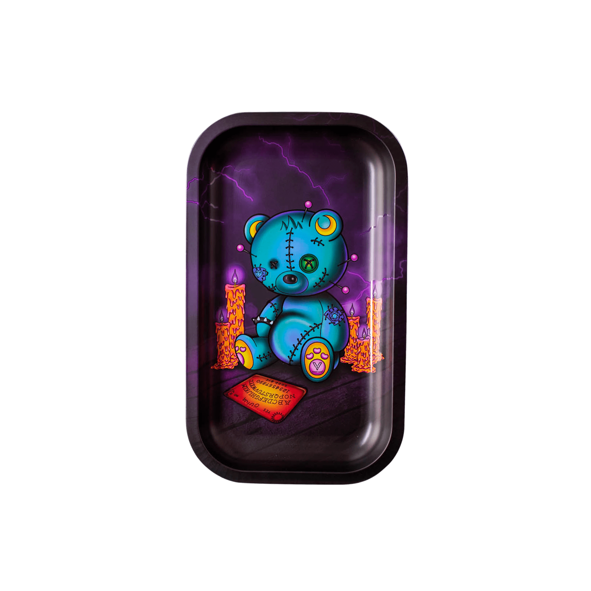 Ouija Bear Metal Rollin' Tray - Discreet Smoker