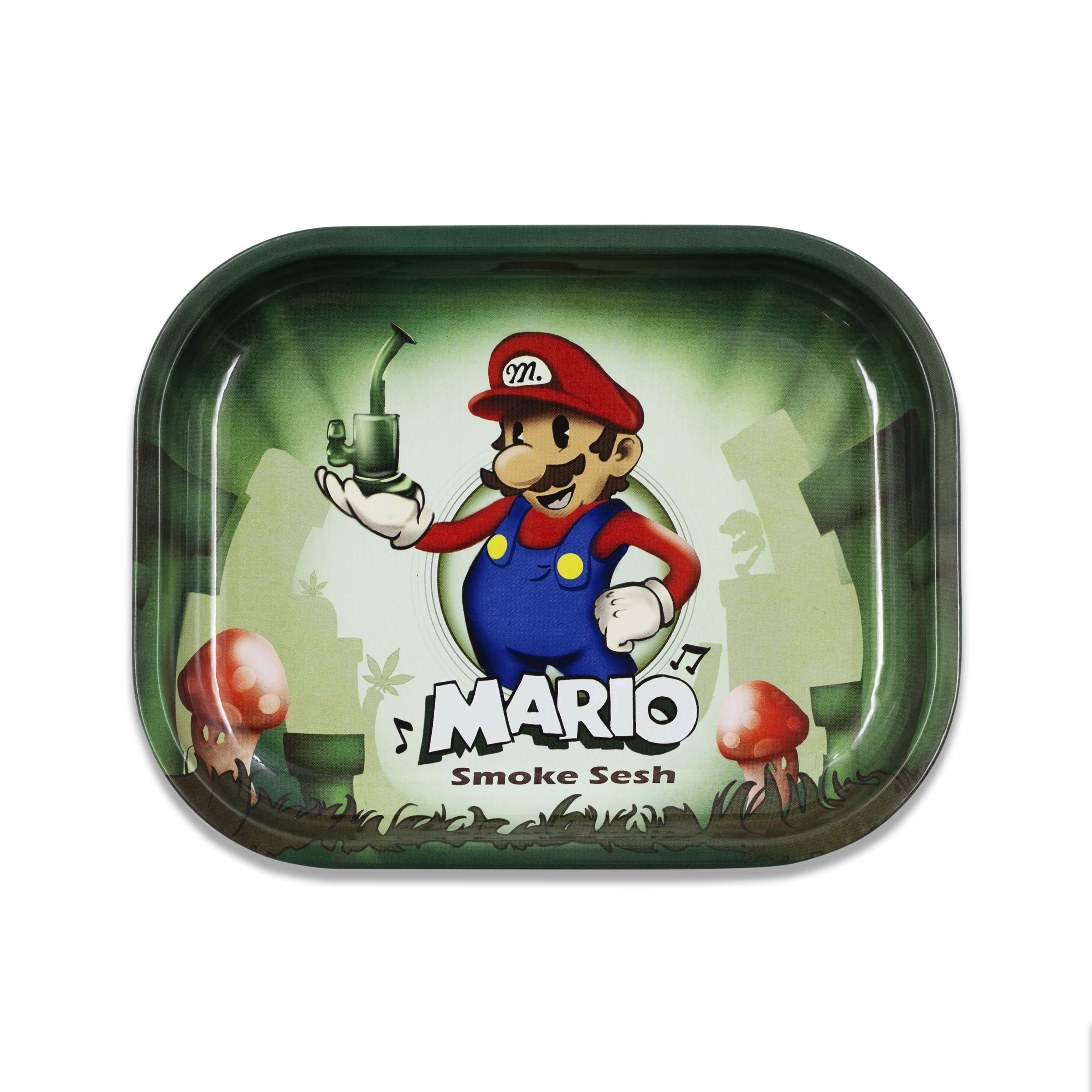 Mario Smoke Sesh Metal Rollin' Tray - Discreet Smoker