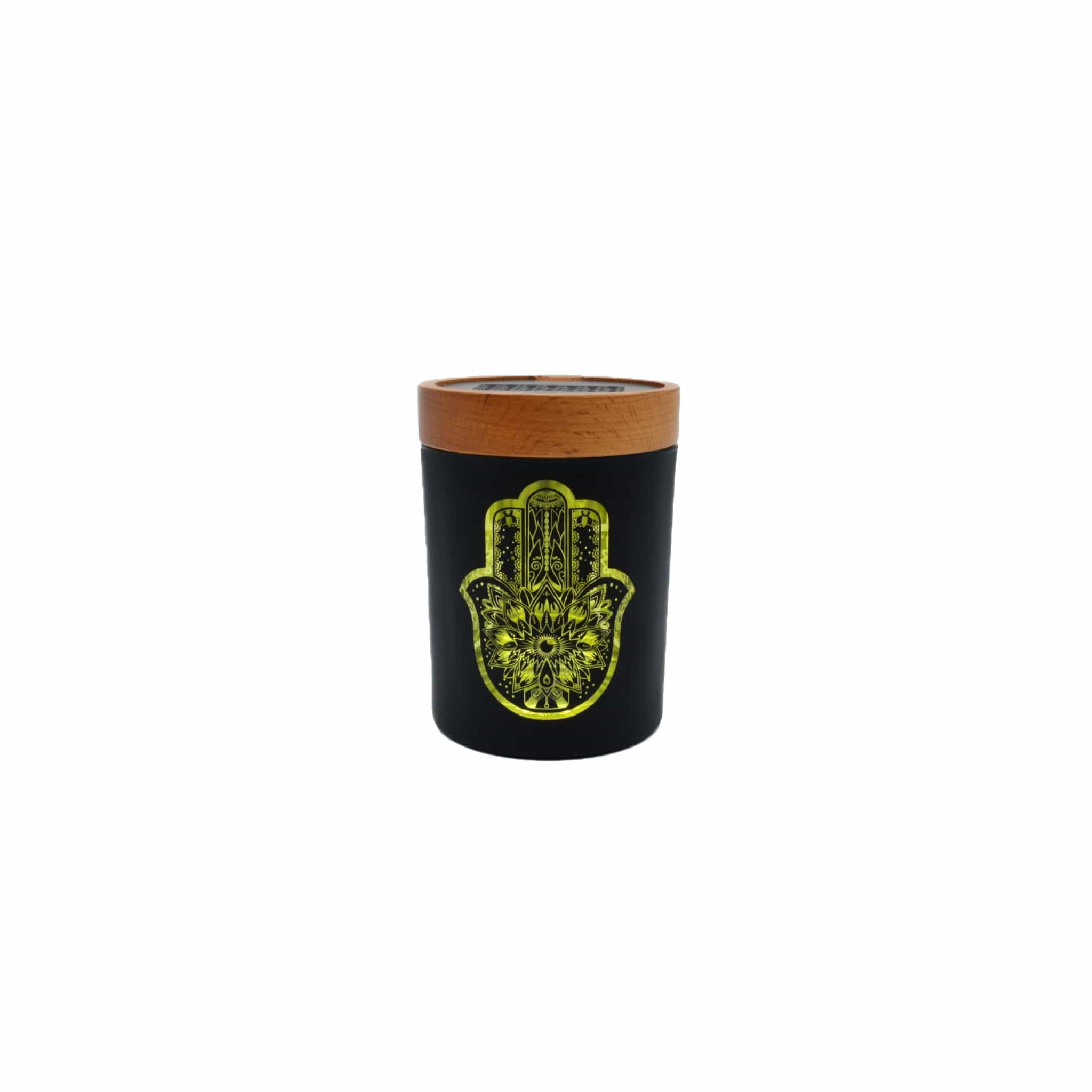 Hamsa Yellow SoleStash (Grinder + Stash Jar) - Discreet Smoker