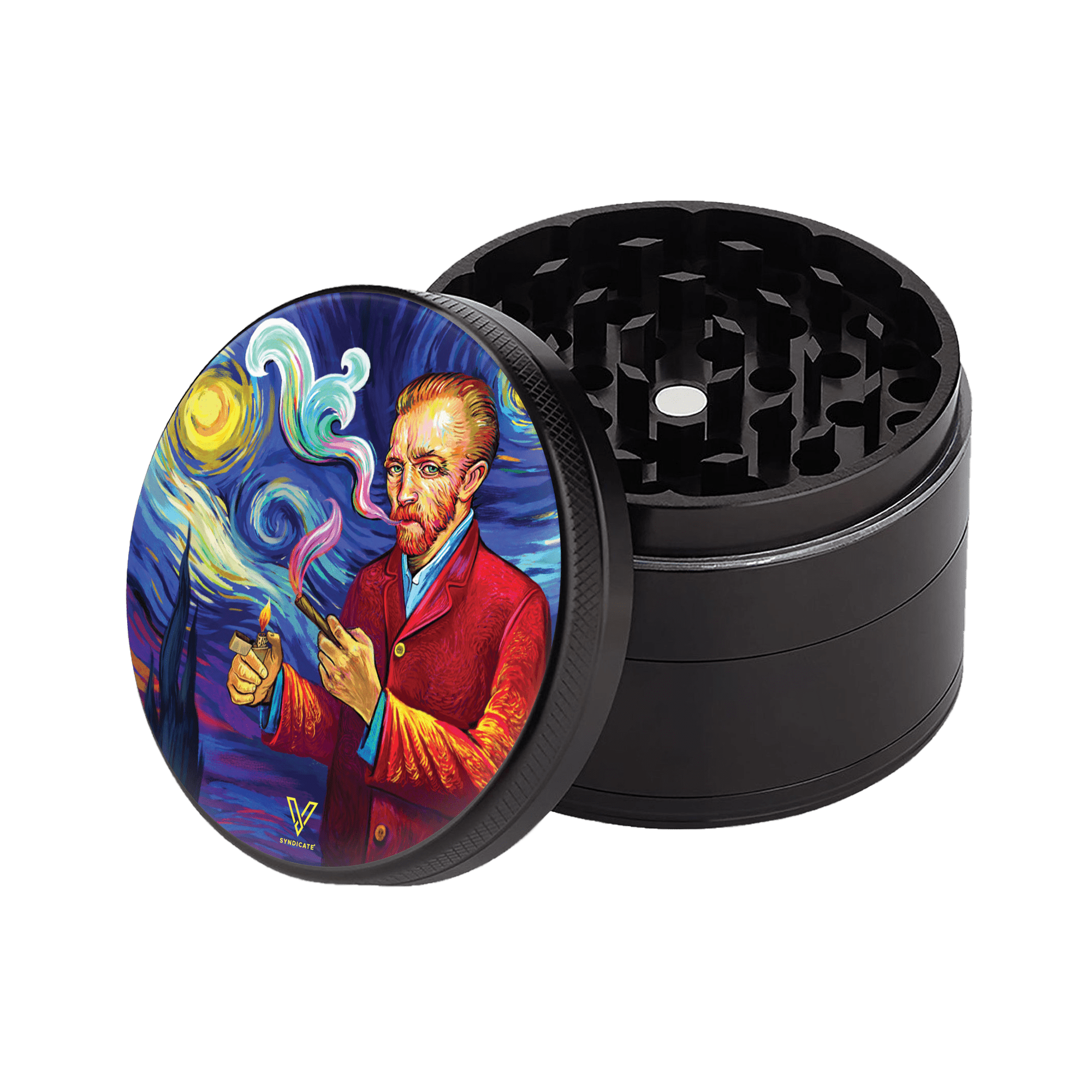 Smoky Night 4-Piece CleanCut Grinder (Nonstick) - Discreet Smoker