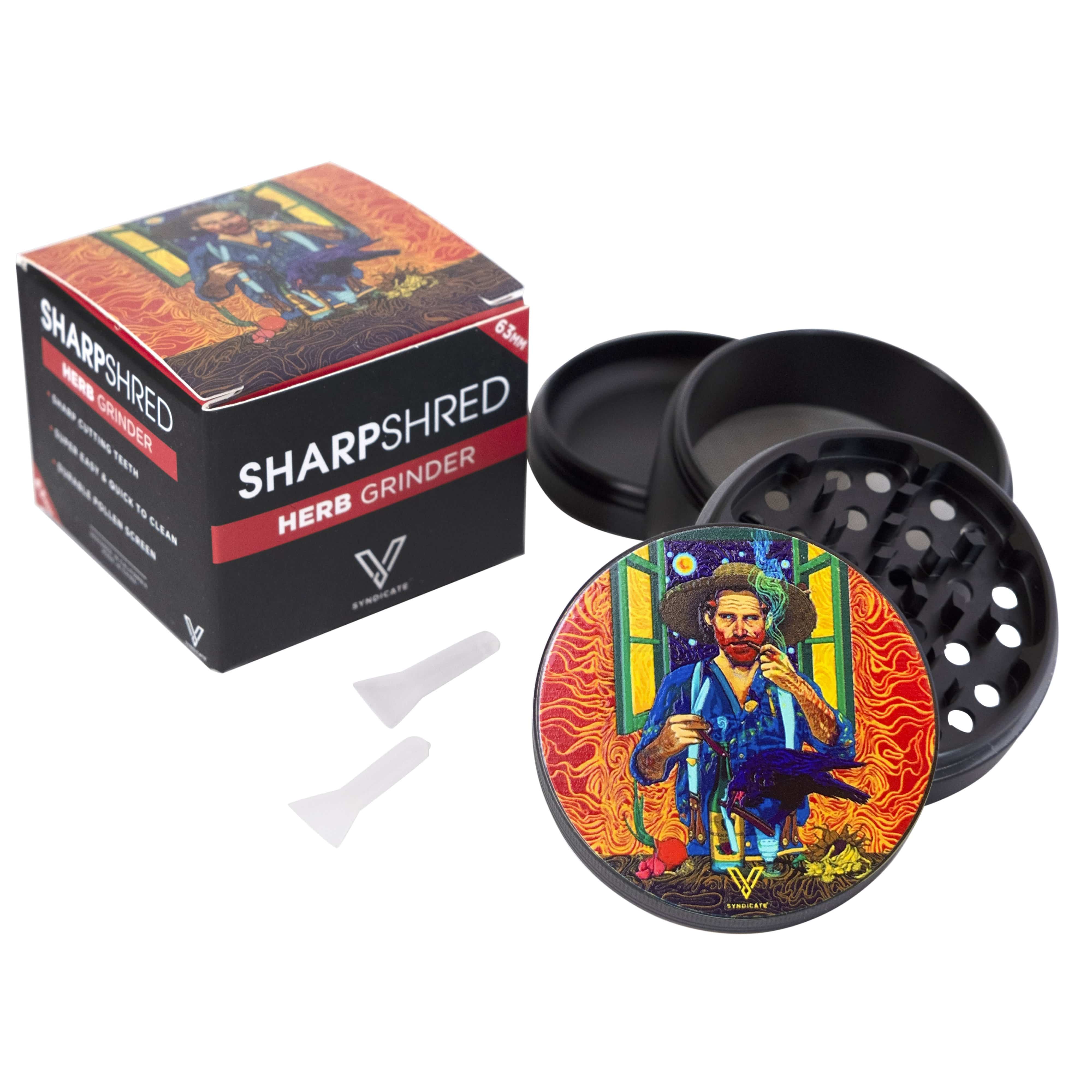 Van Gogh 4-Piece SharpShred Grinder - Discreet Smoker