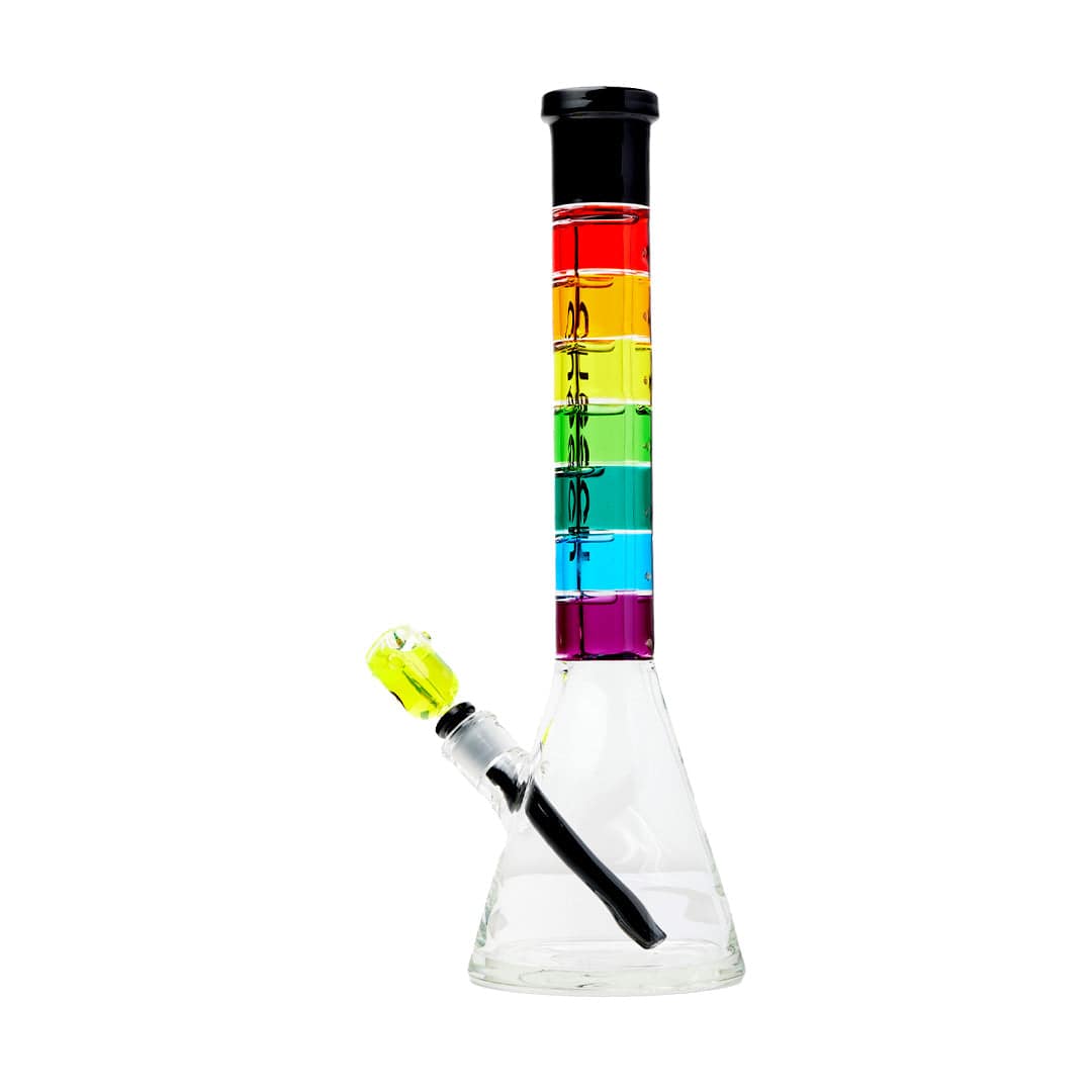 Cheech Glass 18" Rainbow Glycerin Water Pipe - Discreet Smoker