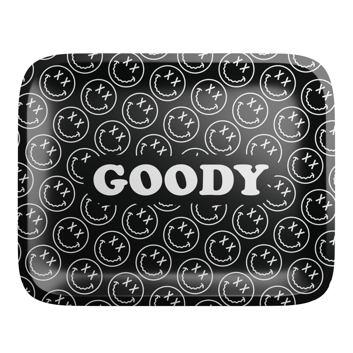 Goody Glass - Black Pattern Face Rolling Tray - Discreet Smoker