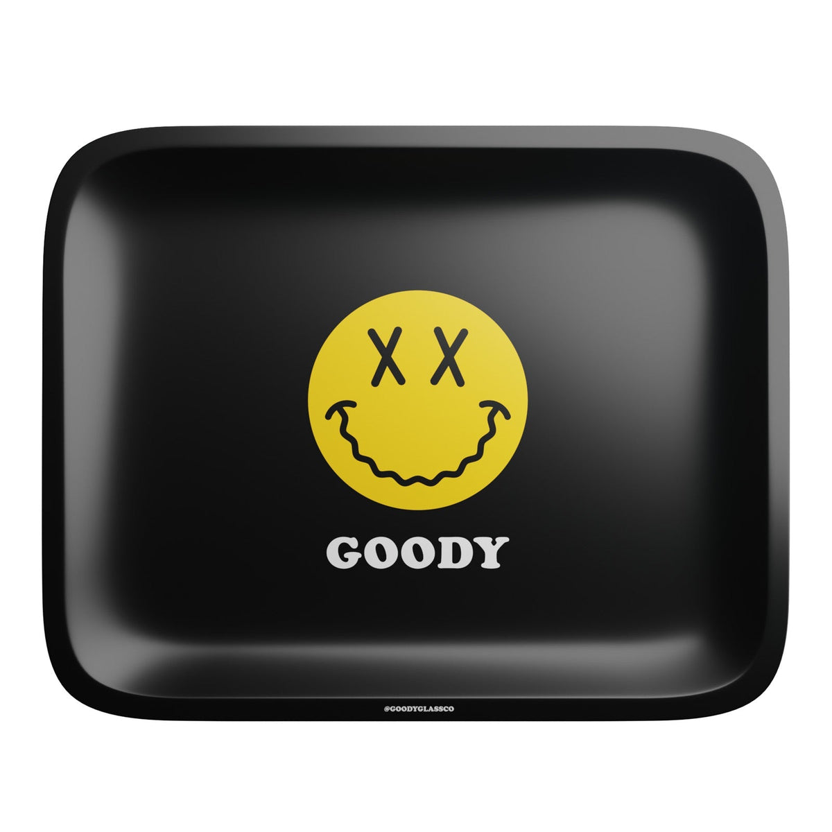 Goody Glass - Black Big Face Rolling Tray - Discreet Smoker