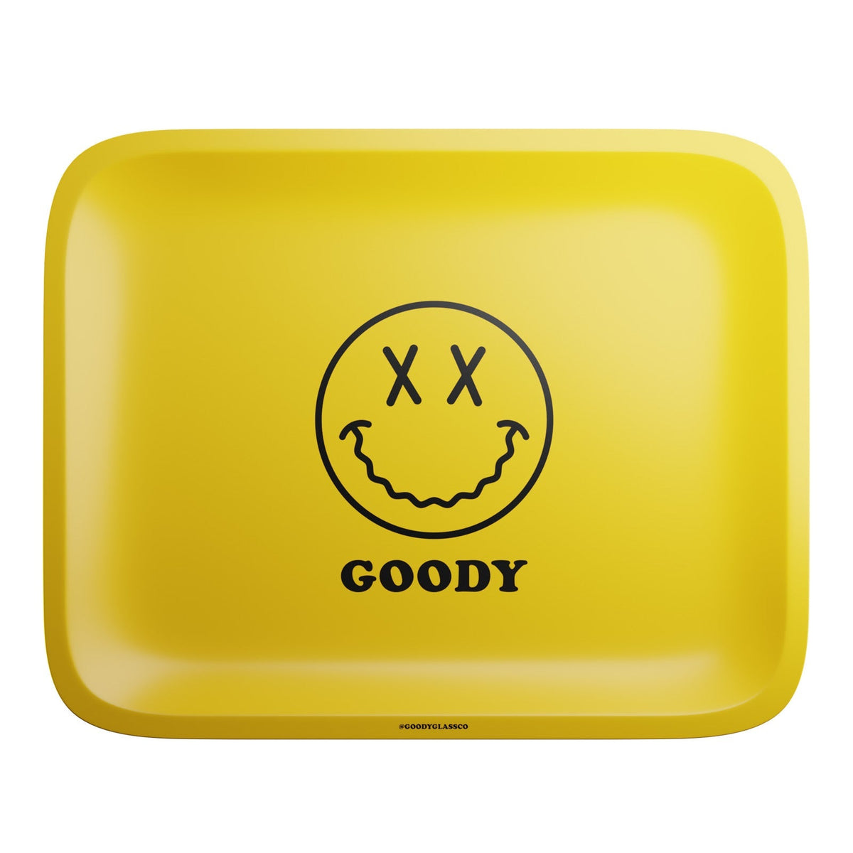 Goody Glass - Yellow Big Face Rolling Tray - Discreet Smoker