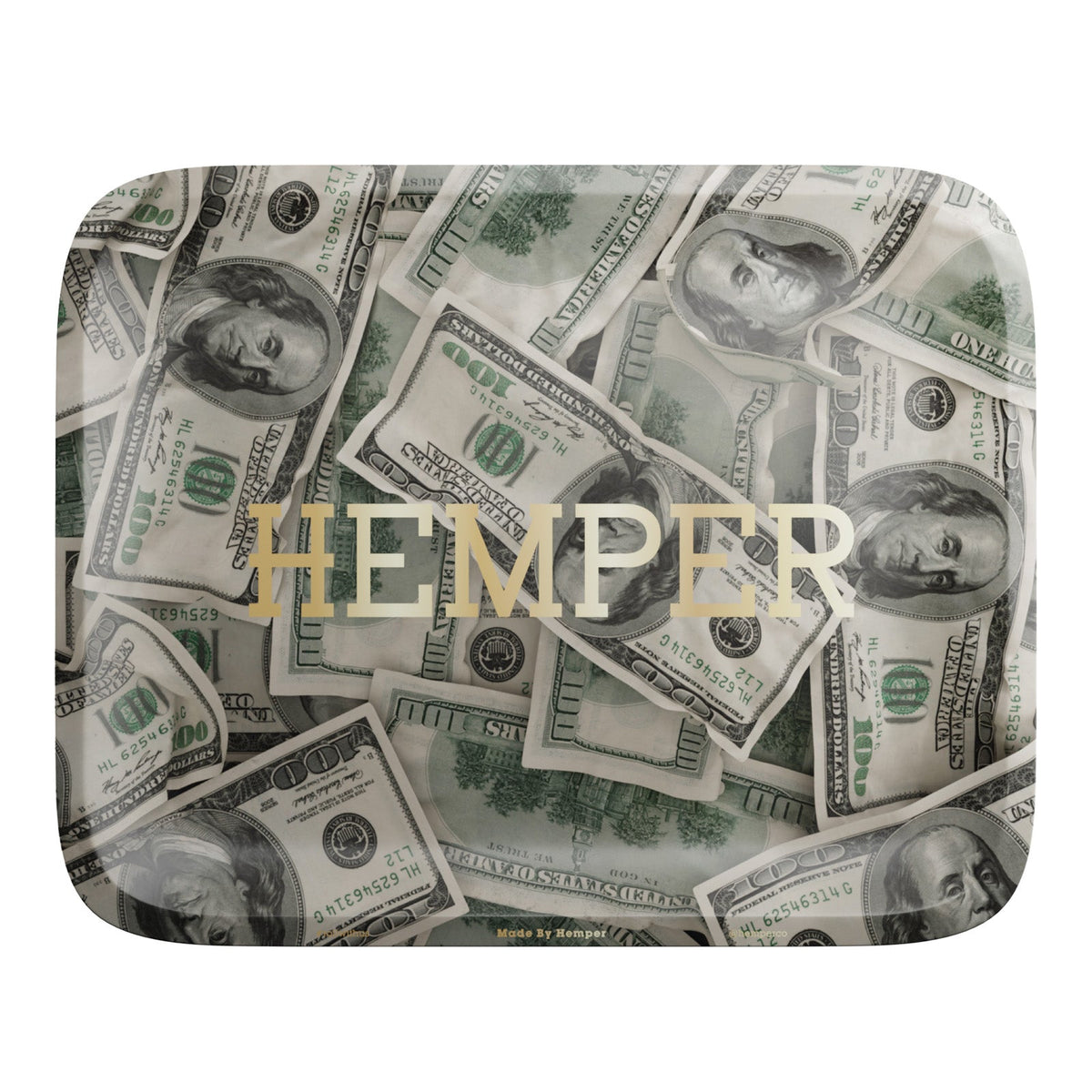 HEMPER  - It's Money Rolling Tray - Discreet Smoker