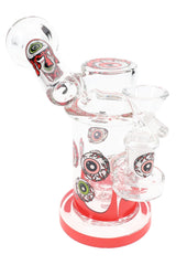 Glass Sidecar Bong “Eye Spy” – Showerhead Perc – 14.5 mm GoG – 5½″ - Discreet Smoker