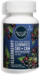 WYLD CBD Real Fruit Infused CBD + CBN Sleep Elderberry Gummies