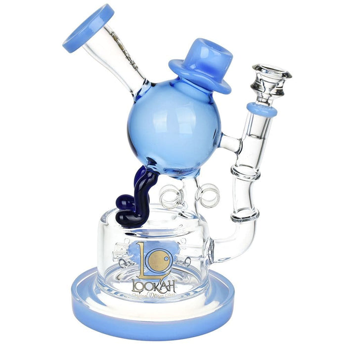 Lookah Glass Dancing Hat Water Pipe | 10.75" | 14mm F, Blue