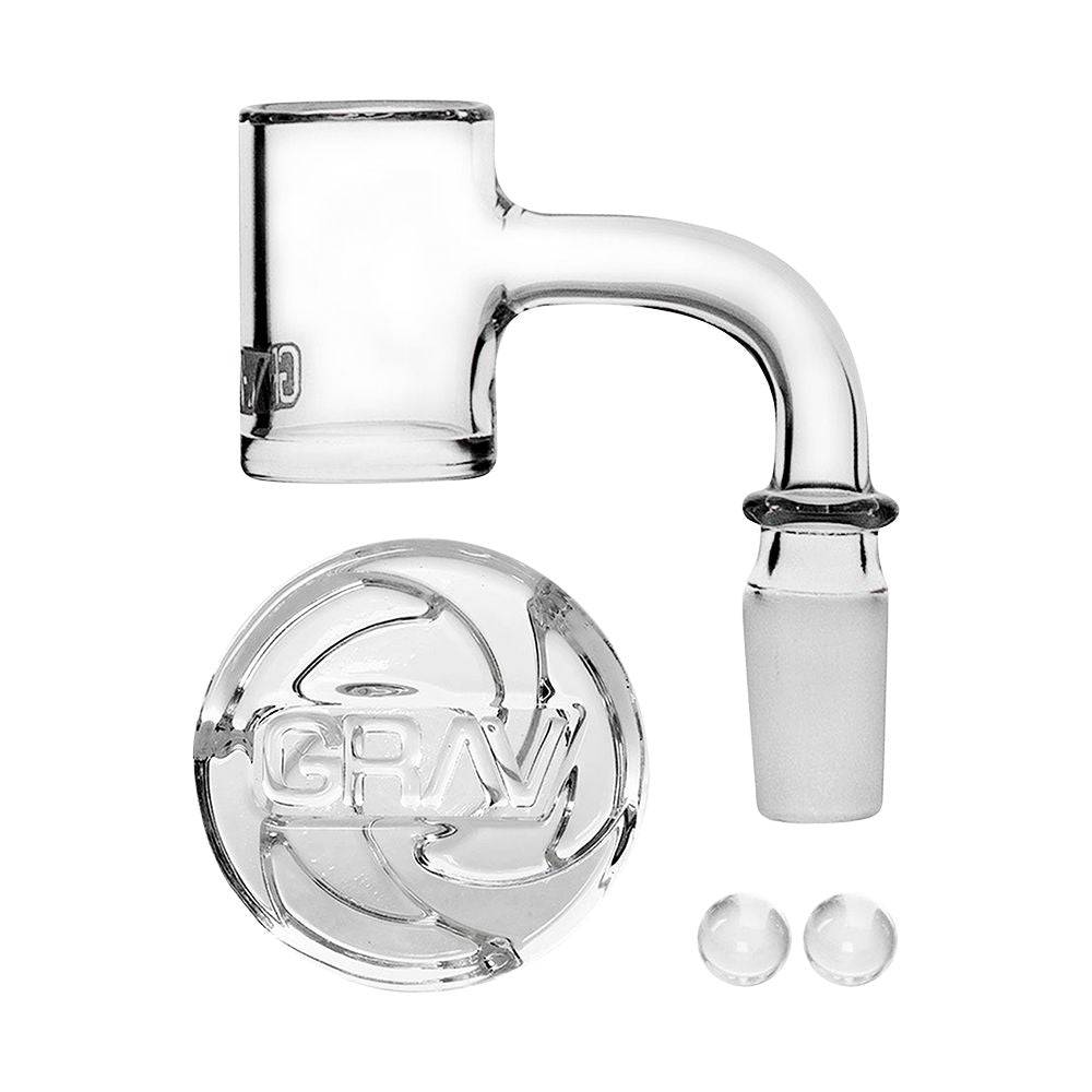 GRAV Seamless Quartz Banger Set | 4pc | 14mm M - Discreet Smoker