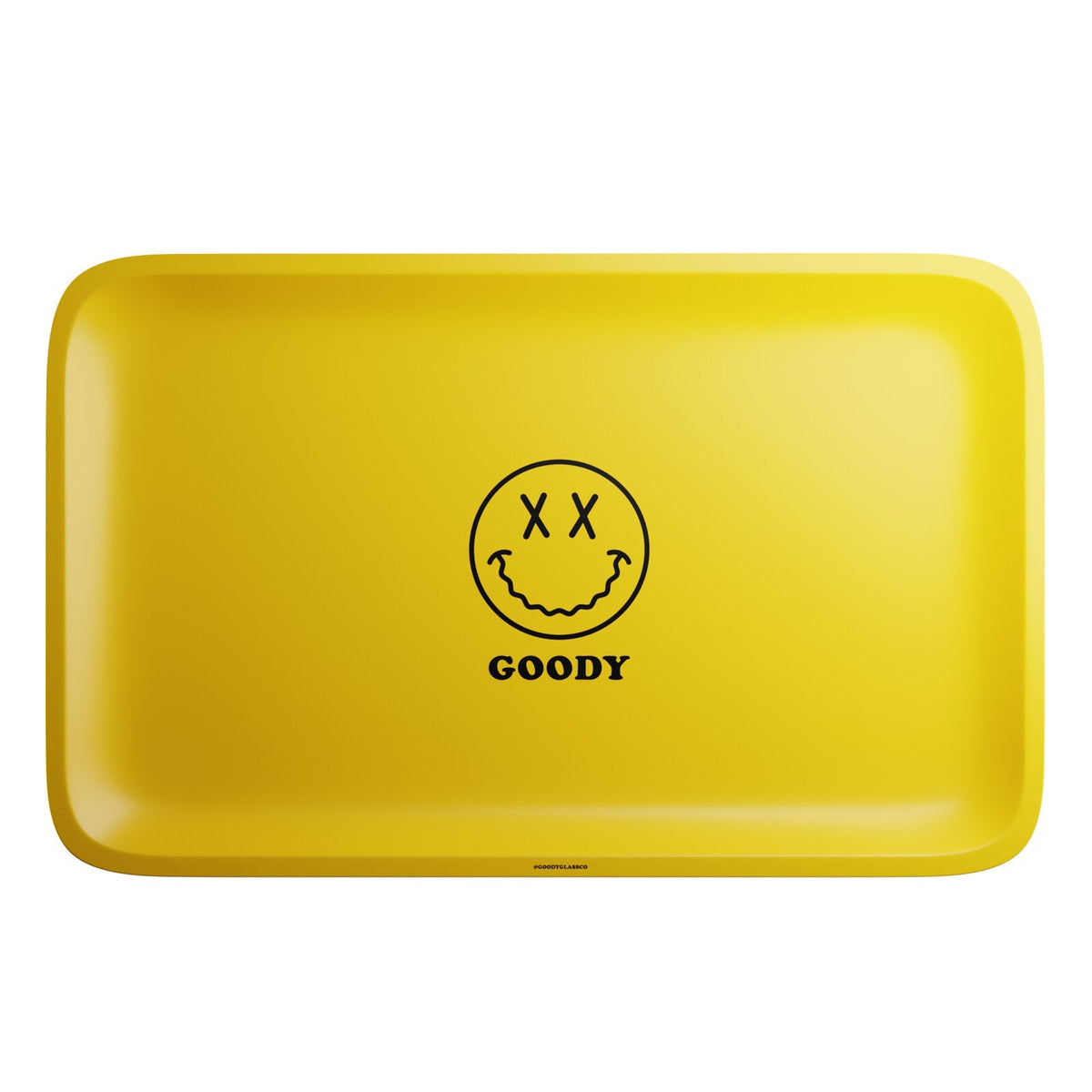 Goody Glass - Yellow Big Face Rolling Tray - Discreet Smoker