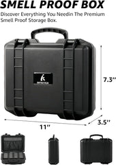 INFINITKIN Smell Proof Box Large Airtight Storage Box with Lock