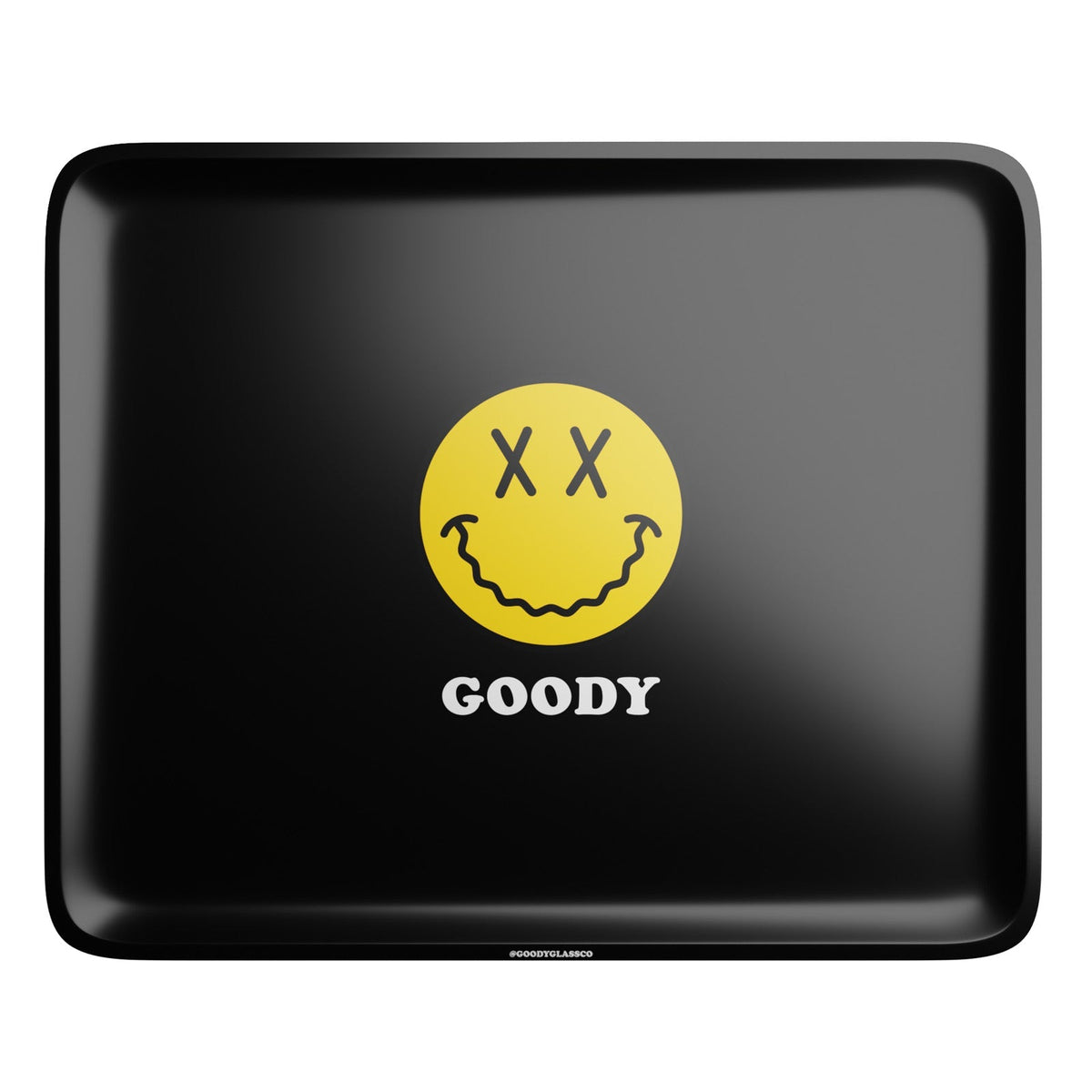 Goody Glass - Black Big Face Rolling Tray - Discreet Smoker