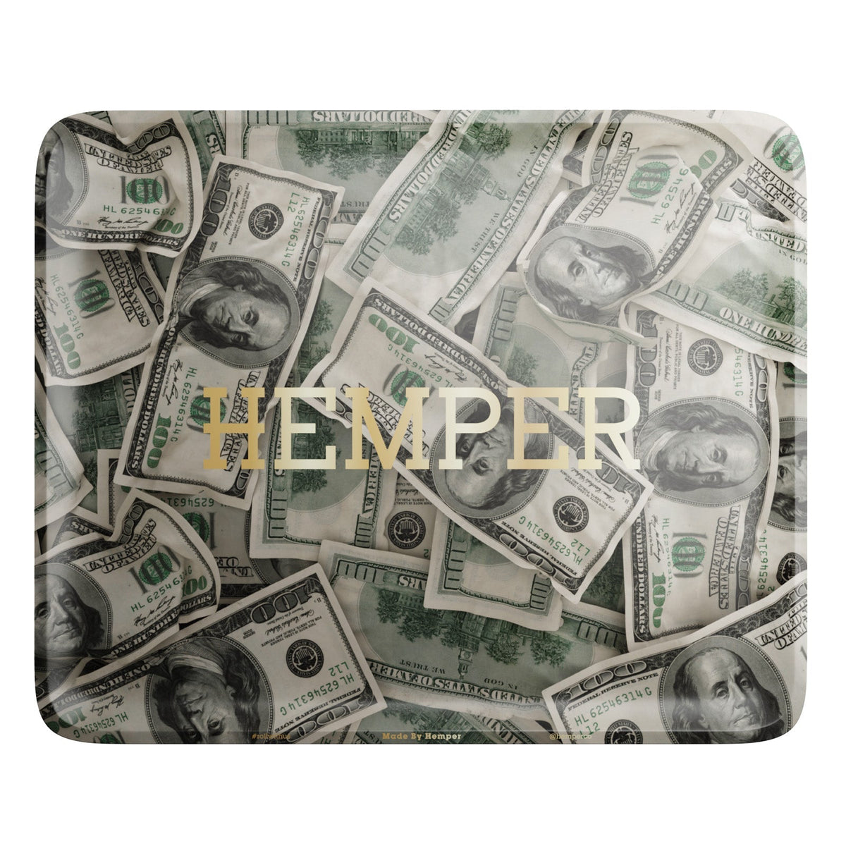 HEMPER  - It's Money Rolling Tray - Discreet Smoker