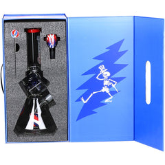Grateful Dead x Pulsar Inception Cube Beaker Glass Water Pipe - 12.75" / 14mm F - Discreet Smoker